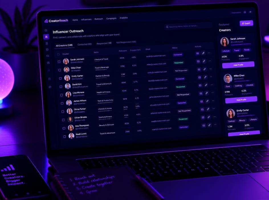 Influencer Outreach List — 200 Contacts