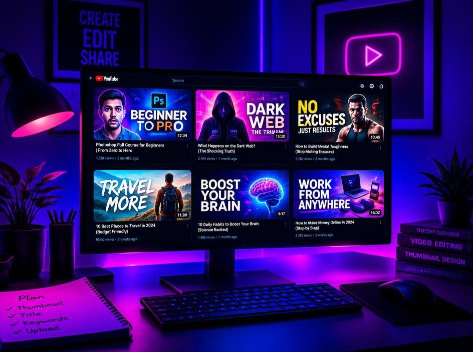 YouTube Thumbnail Design — 5-Pack